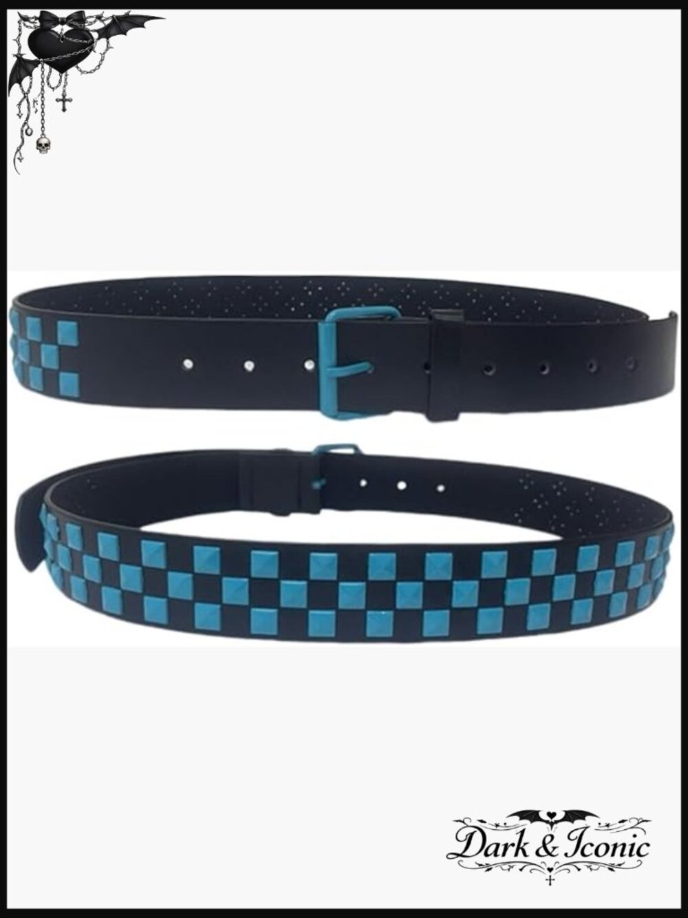Unisex PU Leather Gothic Studded Belt Y2K Retro Punk Waist Accessory
